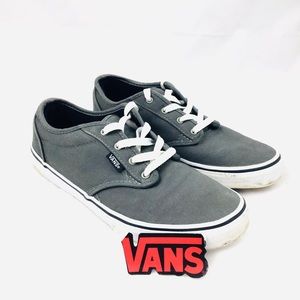 VANS Gray Canvas Skateboard Shoe Sneaker Youth 5.5